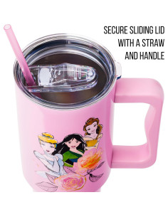 Vaso Acero Inoxidable Silver Buffalo Princesas Disney 1.18L 2