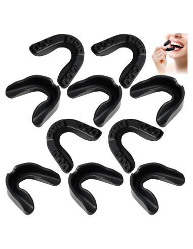 10 Protectores Bucales Deportivos CACASO para Niños - Negro