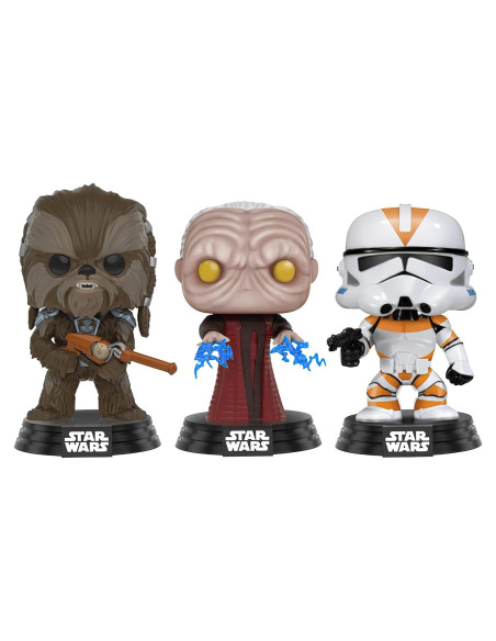 Set 3 Figuras Pop! Star Wars Tarfful Clon Trooper 10 cm