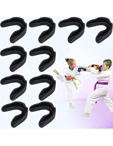 10 Protectores Bucales Deportivos CACASO para Niños - Negro