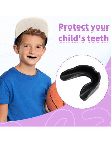 10 Protectores Bucales Deportivos CACASO para Niños - Negro