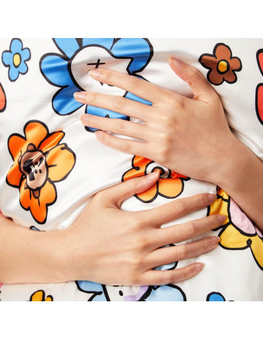 Funda de Almohada Kitsch King Satén BT21 Tata 600 Hilos