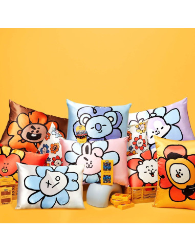 Funda de Almohada Kitsch King Satén BT21 Tata 600 Hilos
