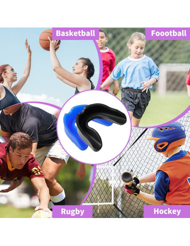 10 Protectores Bucales Deportivos CACASO para Niños - Negro