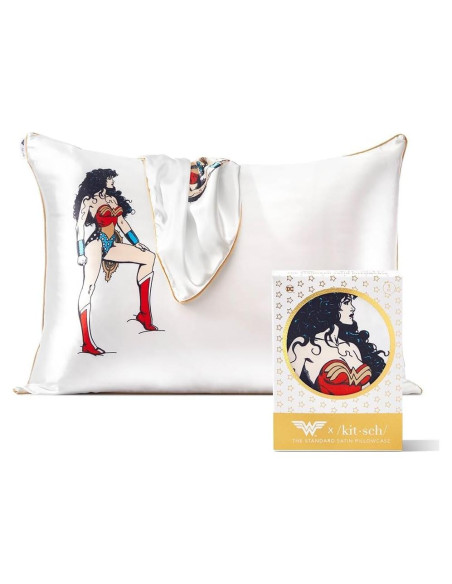 Funda de Almohada Kitsch Wonder Woman Estándar 19x26 cm Satinada Funda de Almohada Kitsch Wonder Woman Estándar 19x26 cm Satinada
