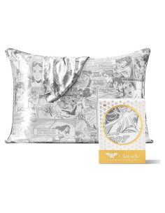 Funda de Almohada Kitsch Wonder Woman Satén Refrigerante 48x66cm