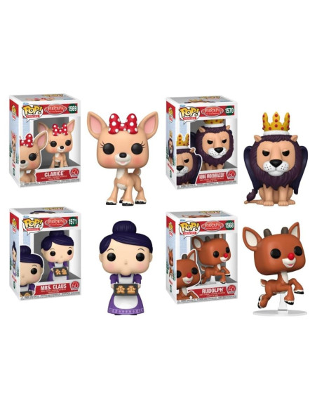 Funko Pop! Rudolph El Reno - Conjunto Completo 4 Figuras