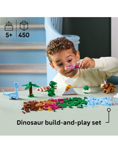 LEGO Clásico Creativo Dinosaurios 11041 - Juguete Educativo 450 Piezas
