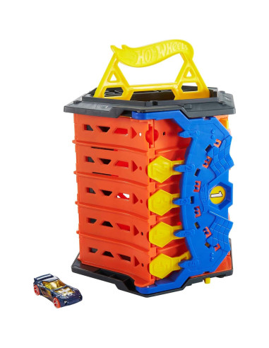 Set de Pista Hot Wheels Roll Out Raceway 5 Carriles con Almacenaje