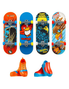 Fingerboard Hot Wheels Skate Tony Hawk 4 Tableros y Zapatillas