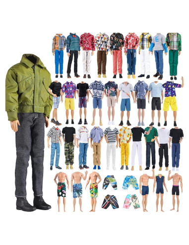 Conjunto de Ropa y Zapatos para Muñeca E-TING 10 Piezas