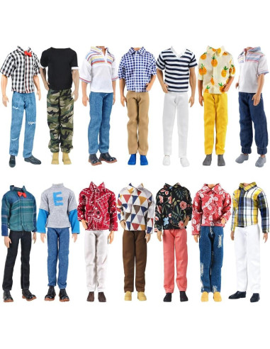 Conjunto de Ropa y Zapatos para Muñeca E-TING 10 Piezas