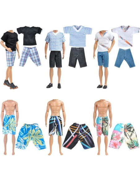 Conjunto de Ropa y Zapatos para Muñeca E-TING 10 Piezas