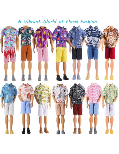 Conjunto de Ropa para Muñeco E-TING 10 Piezas 30,48 cm