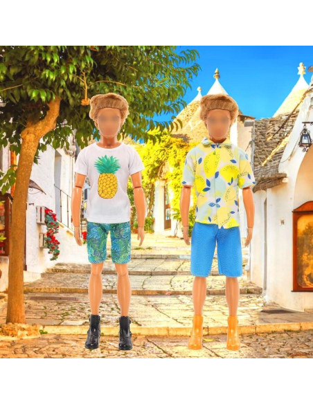 Miunana Lote 12 Ropa y Zapatos para Muñeco Niño