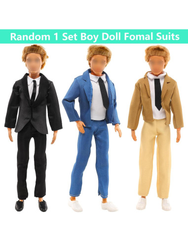 Miunana Lote 12 Ropa y Zapatos para Muñeco Niño