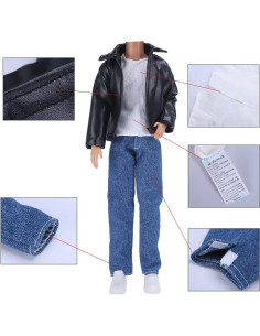 Conjunto Ropa y Zapatos para Muñeco E-TING 12 cm 10 Piezas 2