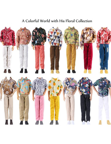 Conjunto Ropa y Zapatos para Muñeco E-TING 12 cm 10 Piezas