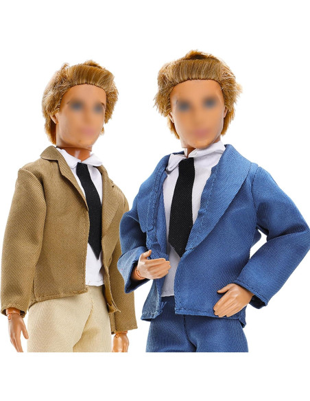 Miunana Lote 12 Ropa y Zapatos para Muñeco Niño