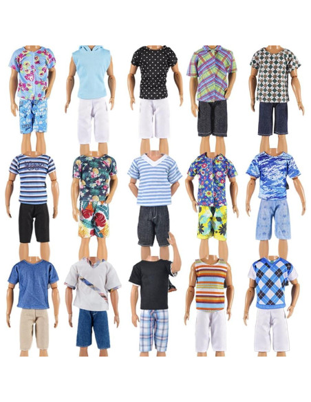 Conjunto Ropa y Zapatos para Muñeco E-TING 12 cm 10 Piezas