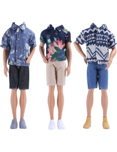 Conjunto Ropa para Muñeca E-TING 3 Sets 12 Pulgadas 2