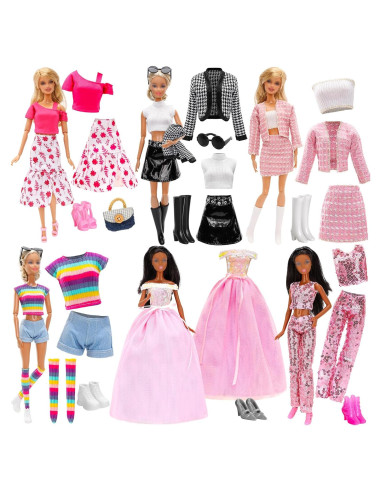 15 Piezas Ropa y Accesorios para Muñecas 29 cm Chic