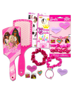 Conjunto Accesorios para Cabello Barbie - Cepillo y Scrunchies