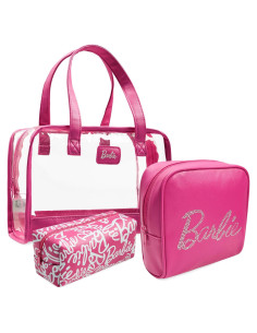 Juego de 3 Bolsas de Aseo Barbie - Cosméticos y Lavado