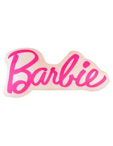 Almohada de Abrazo Barbie Franco 43 cm Logo Rosa Suave