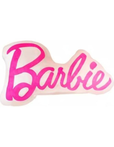 Almohada de Abrazo Barbie Franco 43 cm Logo Rosa Suave