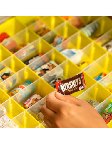 Caja de Almacenamiento MYMOON para Juguetes Miniaturas Amarillo