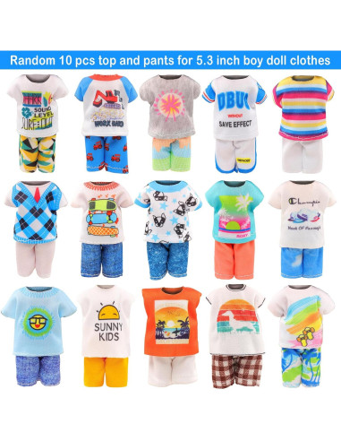 Ropa para Muñeco de 15 cm Miunana - 10 Conjuntos Casual