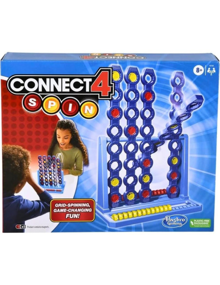 Juego de Mesa Hasbro Connect 4 Spin - 2 Jugadores + 2 Modos Juego de Mesa Hasbro Connect 4 Spin - 2 Jugadores + 2 Modos