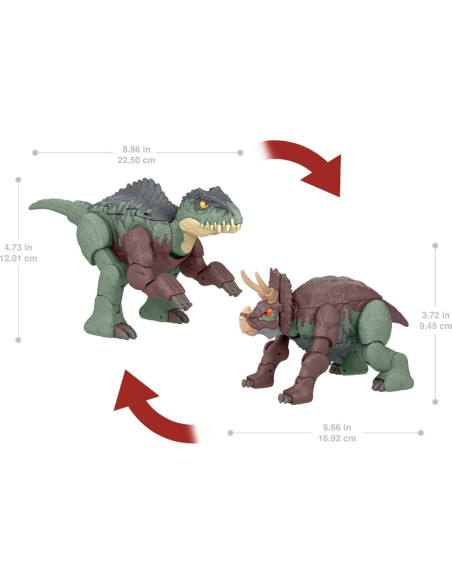 Figura de Acción Mattel Jurassic World 2-en-1 Dinosaurio