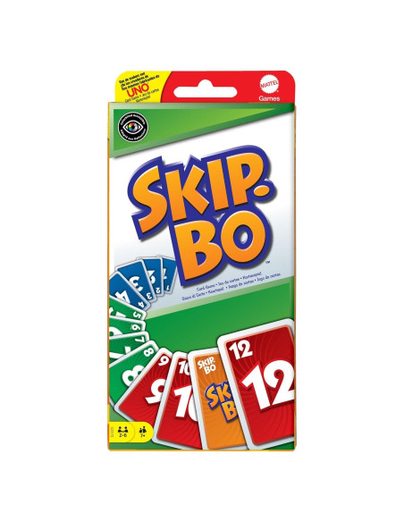 Juego de Cartas Skip-BO Mattel + Edades 7+ + 162 Cartas