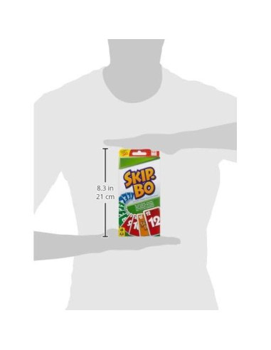 Juego de Cartas Skip-BO Mattel + Edades 7+ + 162 Cartas