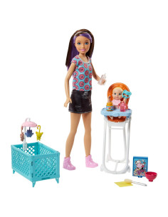 Juego de Cuidado de Bebés Barbie Skipper con Muñeca y Accesorios