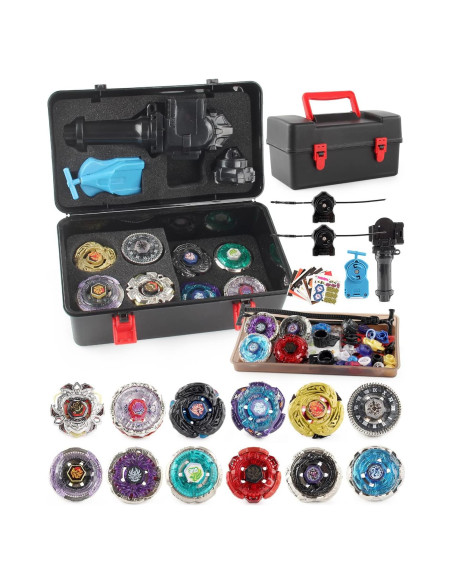 Conjunto de Juguetes Bey Battling Top AIBREAY 12 Trompos y 3 Lanzadores