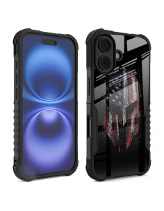 Funda protectora POCOOA para iPhone 16 - Diseño bandera americana