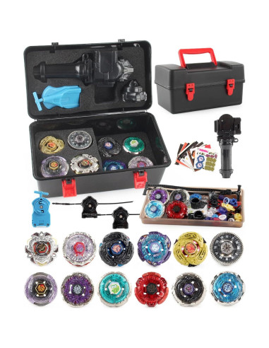 Conjunto de Juguetes Bey Battling Top AIBREAY 12 Trompos y 3 Lanzadores