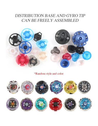 Conjunto de Juguetes Bey Battling Top AIBREAY 12 Trompos y 3 Lanzadores