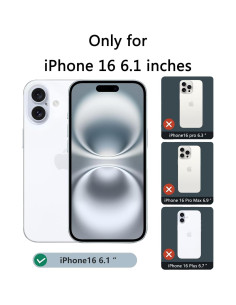 Funda protectora POCOOA para iPhone 16 - Diseño bandera americana 2