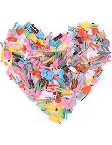 100 Figuras de Personas en Escala HO Hsxxf Multicolor