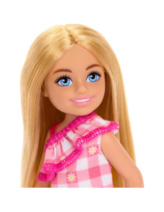 Muñeca Barbie Chelsea Mattel con Vestido a Cuadros 15 cm 2