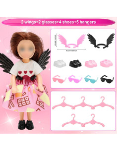 Ropa de Muñeca 25 PCS Miunana para 13-15 cm con Zapatos 2