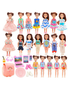20 Piezas Ropa y Accesorios para Muñecas 13-15 cm Enoch