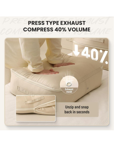 Organizador de Compresión Autoahorrador OFY Gris L 54x42x30cm