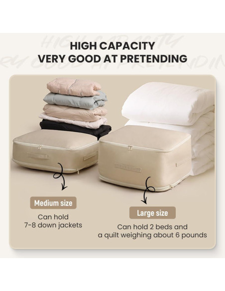 Organizador de Compresión Autoahorrador OFY Gris L 54x42x30cm