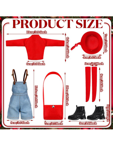 Ropa para muñeca Geyoga 30 cm Conjunto con accesorios