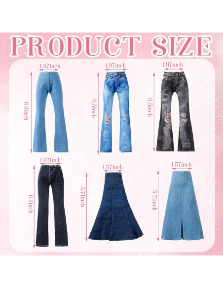 Bencailor 6 Pantalones Cortos para Muñecas 20-30 cm Navidad